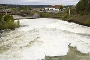 Images Dated 24th May 2008: Spokane River in Major Flood, Riverfront Park, Spokane, Washington State