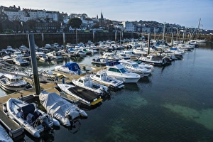Quayside Prints: Sport boat harbour in Saint Peter Port, Guernsey, Channel Islands, United Kingdom, Europe
