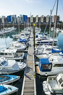 Jersey Collection: Sport boat harbour, St. Helier, Jersey, Channel Islands, United Kingdom, Europe