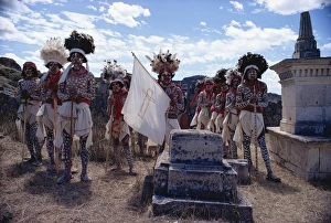 Facial Decoration Prints: Spotted Tarahumara dancers, Mexico, North America