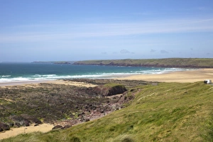 Isle Prints: Spring morning sunshine, Freshwater West beach, Pembrokeshire National Park