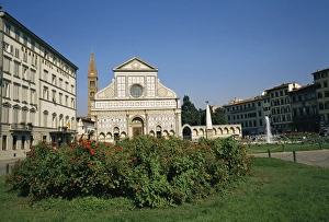 Santa Maria Novella Prints: Square and church of Santa Maria Novella