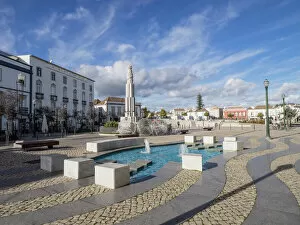 Vanishing Point Gallery: Square of the Republic, Tavira, Algarve, Portugal, Europe