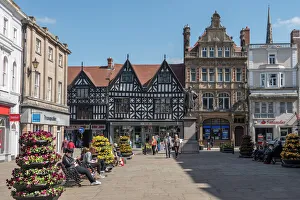 Squares Prints: The Square, Shrewsbury, Shropshire, England, United Kingdom, Europe