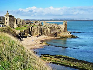 Strolling Prints: St. Andrews Castle, Fife, Scotland, United Kingdom, Europe