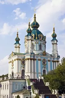Images Dated 21st August 2008: St. Andrews Church, Kiev, Ukraine, Europe
