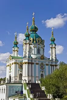 Images Dated 26th August 2008: St. Andrews Church, Kiev, Ukraine, Europe