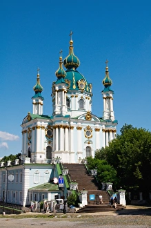 Images Dated 28th June 2008: St. Andrews Church, Kiev, Ukraine, Europe