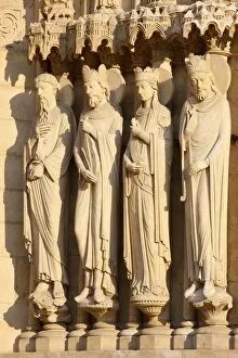 Images Dated 12th May 2008: St. Annes gate sculptures of St. Paul, King David, Bethsabee and a king, west front