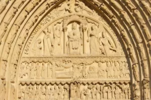 Images Dated 12th May 2008: St. Annes gate tympanum, west front, Notre Dame Cathedral