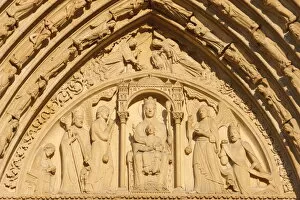 Images Dated 12th May 2008: St. Annes gate tympanum, west front, Notre Dame Cathedral