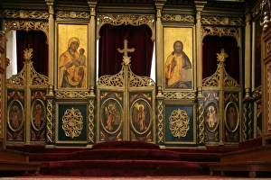 Iconostasis Prints: St. Anthony Coptic church iconostasis, Jerusalem, Israel, Middle East