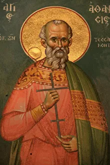 St. Athanasos, Greek Orthodox icon, Thessaloniki, Macedonia, Greece, Europe