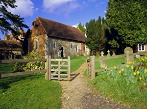 Tomb Stone Prints: St. Bartholomews church, built circa 1060, the smallest church in Surrey