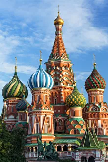 Red Square Prints: St. Basils Cathedral in Red Square, UNESCO World Heritage Site, Moscow, Russia, Europe