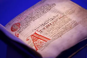 Austria Prints: St. Benedicts rule, Library at the Abbey of Melk, Melk, Lower Austria, Austria