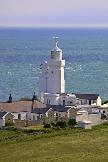St. Catherines Lighthouse, Niton, Isle of Wight, England, United Kingdom, Europe