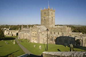 Cathedrals Prints: St. Davids cathedral, Dyfed, Wales, United Kingdom, Europe