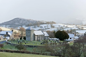 Typically British Prints: St. Davids Church, Llanddewi r Cwm, Powys, Wales, United Kingdom, Europe