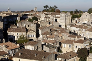 Roof Top Prints: St. Emilion village, Gironde, France, Europe