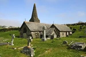St. Enedoc Church where Sir John Betjeman, Poet Laureate, is buried, Trebetherick, Cornwall, England, United Kingdom