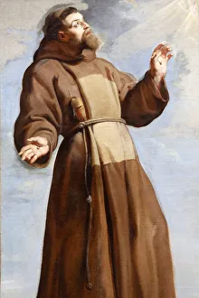 Exhibits Prints: St. Francis ecstatic by Peter Paul Rubens, 1620, Palace of Fine Arts Museum, Lille, Nord
