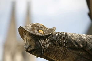 Images Dated 10th February 2000: St. Gatien Cathedral gargoyle, Tours, Indre-et-Loire, France, Europe