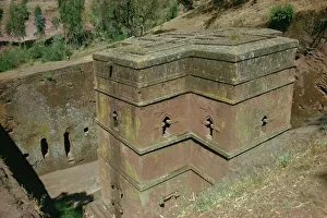 Images Dated 29th July 2008: St. Giorgis (St. George s) rock cut church, Lalibela, Ethiopia, Africa