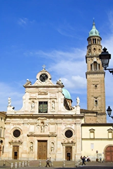 Parma Prints: St. Giovanni Square and St. Giovanni Church, Parma, Emilia Romagna, Italy, Europe