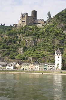River Rhine Prints: St. Goarshausen along the Rhine River, Rhineland-Palatinate, Germany, Europe