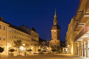 Light Beam Prints: St. Johannis Kirche am Marktplatz, Bad Schandau, Sochsische Schweiz, Sachsen