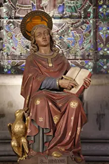 Lille Prints: St. John the Evangelist statue, Notre Dame de la Treille Cathedral, Lille, Nord, France