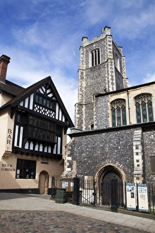 Norwich Prints: St. John Maddermarket from Pottergate, Norwich, Norfolk, England, United Kingdom, Europe