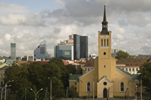 St. Johns church and New city, Tallinn, Estonia, Baltic States, Europe