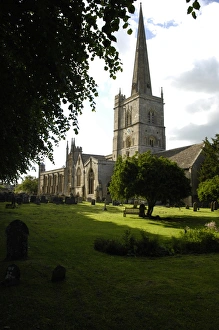 Burford Prints: St. Johns parish church, Burford, Oxfordshire, The Cotswolds, England