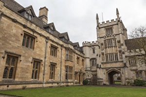 Lawn Prints: St. Johns Quad, Magdalen College, Oxford, Oxfordshire, England, United Kingdom, Europe