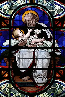 Joseph Prints: St. Joseph and the child Jesus, Paris, France, Europe