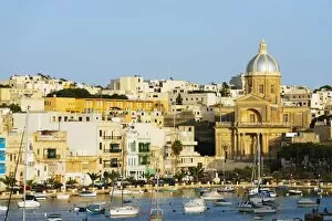 Domes Gallery: St. Joseph church in Kalkara Creek, Vittoriosa, The Three Cities, Malta, Mediterranean, Europe
