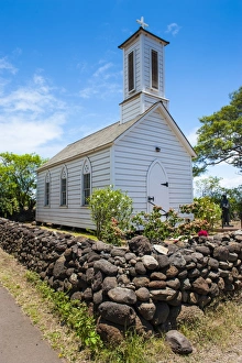 Molokai Prints: St. Josephs church, island of Molokai, Hawaii, United States of America, Pacific