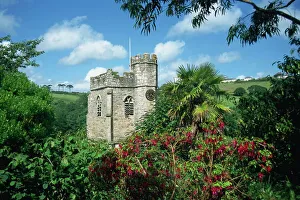 Villages Prints: St. Just in Roseland church, Cornwall, England, United Kingdom, Europe