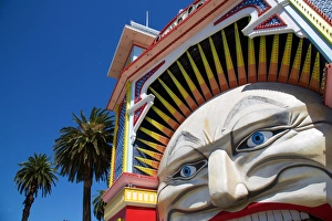 Amusement Park Prints: St Kilda, Luna Park Entrance, Melbourne, Victoria, Australia, Oceania