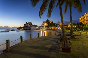 St. Lawrence Gap at dusk, Christ Church, Barbados, West Indies, Caribbean, Central