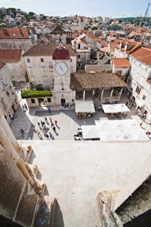 Trogir Prints: St. Lawrence Square viewed from the Cathedral of St