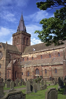 St. Magnus cathedral dating from the 12th century, Kirkwall, Orkney Islands