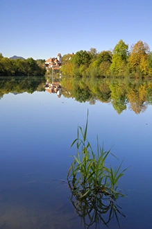 Lech Prints: St. Mang Monastery and Basilica reflected in the river Lech