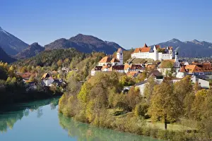 Bavaria Prints: St. Mangs Abbey (Fussen Abbey) and Hohes Schloss Castle