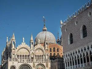 Famous Sites Prints: St. Mark's Basilica and the Doge's Palace