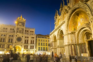 Piazza San Marco Prints: St. Marks Basilica, Piazza San Marco, Venice, UNESCO World Heritage Site, Veneto