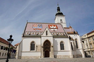 Market Square Prints: St. Marks church on the Market Square, Government Quarter, Upper Town, Zagreb, Croatia
