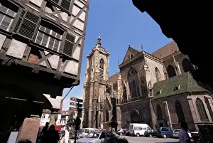 Colmar Prints: St. Martin collegiate church, dating from 13th and 14th centuries, Colmar